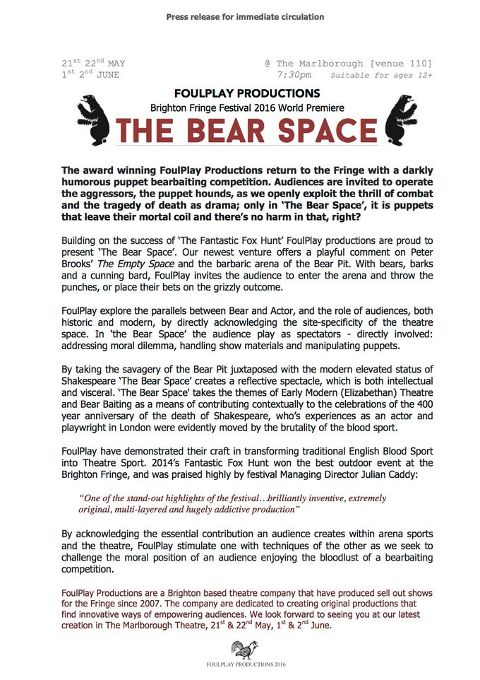 The Bear Space